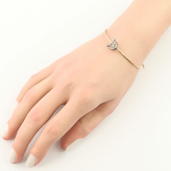 ダイヤ ヴィンテージ アンティークカット  ブレスレット K10PG/シルバー 