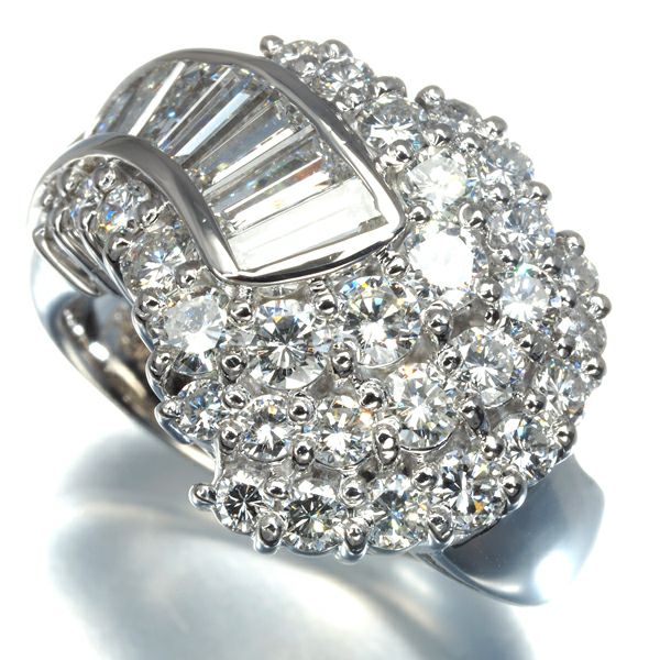 ダイヤ 2.02ct 2種カット  リング Pt900 