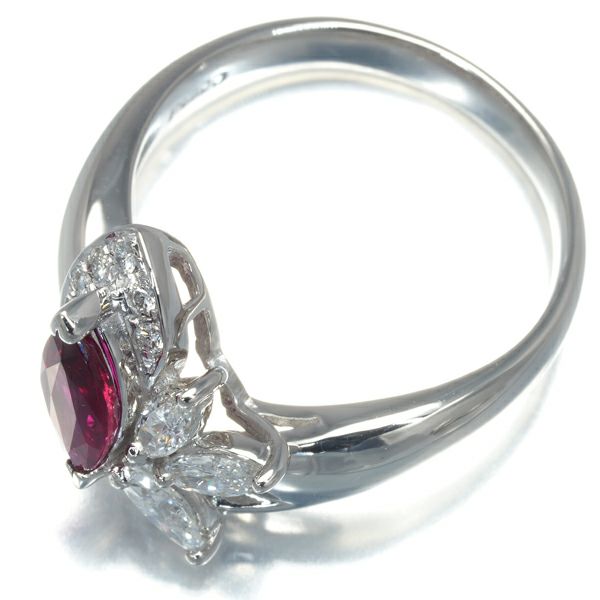 ルビー 0.71ct ダイヤ 0.47ct   リング Pt900 