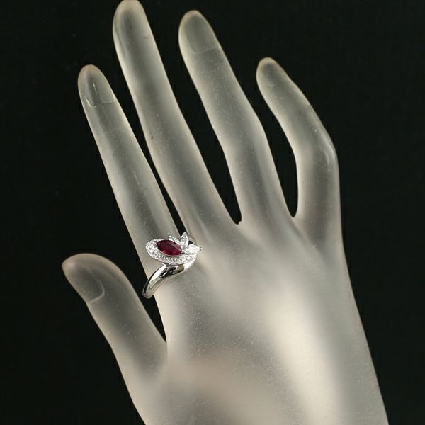 ルビー 0.71ct ダイヤ 0.47ct   リング Pt900 