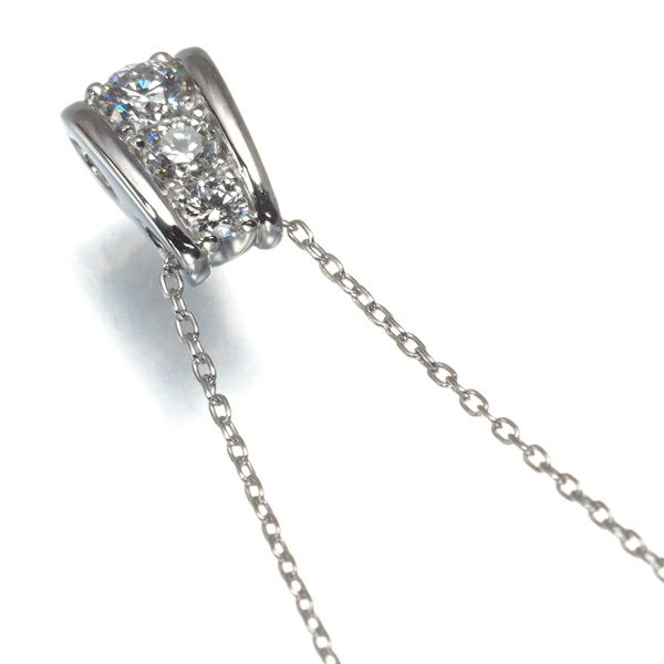 プラチナギルドインターナショナル ダイヤ 0.20ct 3P グラデーション ネックレス Pt950 