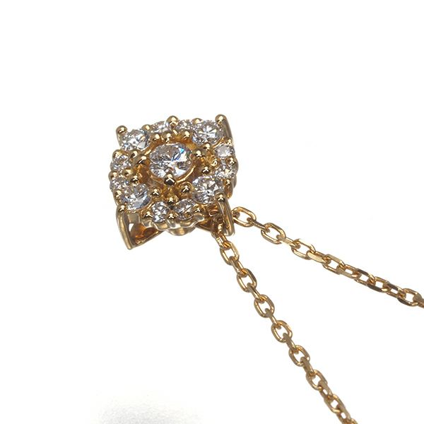 ポンテヴェキオ ネックレス ダイヤ 0.10ct ルビー 0.01ct リバーシブル K18YG 