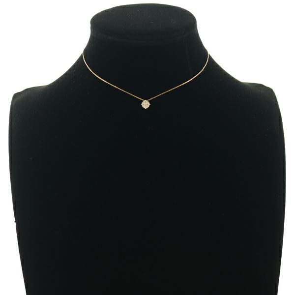 ポンテヴェキオ ネックレス ダイヤ 0.10ct ルビー 0.01ct リバーシブル K18YG 