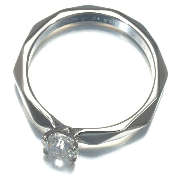 ブシュロン リング ダイヤ 0.51ct F IF  ファセット ソリテール 52号 Pt950 鑑定書