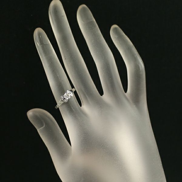 カルティエ リング ダイヤ 0.34ct E VVS2 3EX バレリーナ ソリテール 49号 Pt950 鑑定書