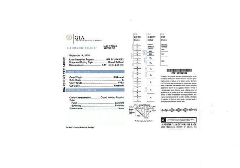 カルティエ リング ダイヤ 0.34ct E VVS2 3EX バレリーナ ソリテール 49号 Pt950 鑑定書