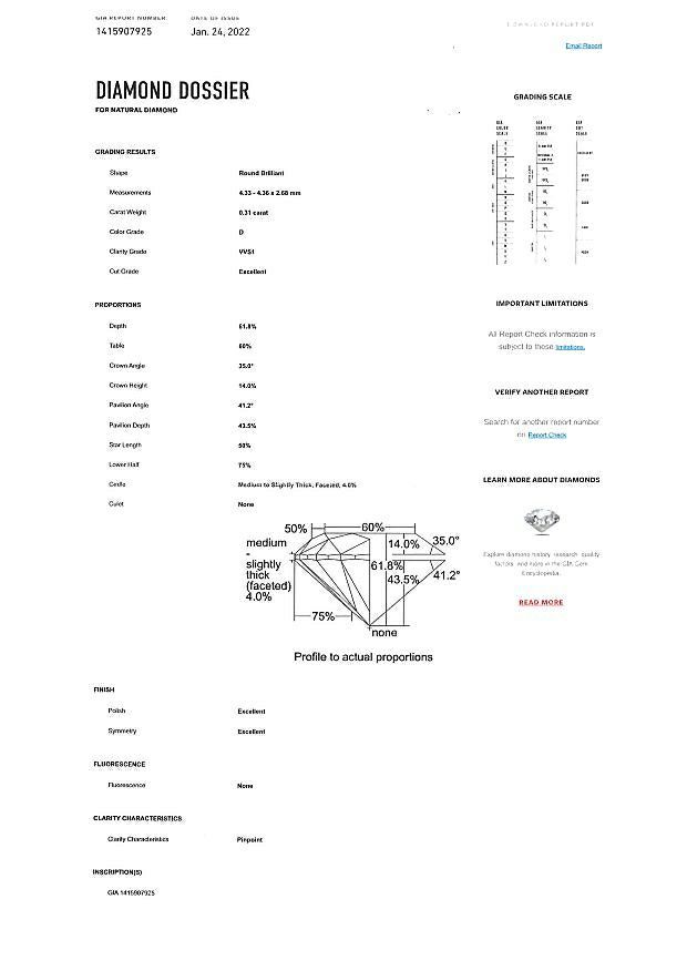 ショーメ リング ダイヤ 0.31ct D VVS1 3EX リアン ダムール 49号 Pt950 鑑定書