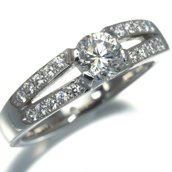 平和堂 リング ダイヤ 0.601ct/0.18ct  11.5号 Pt950 