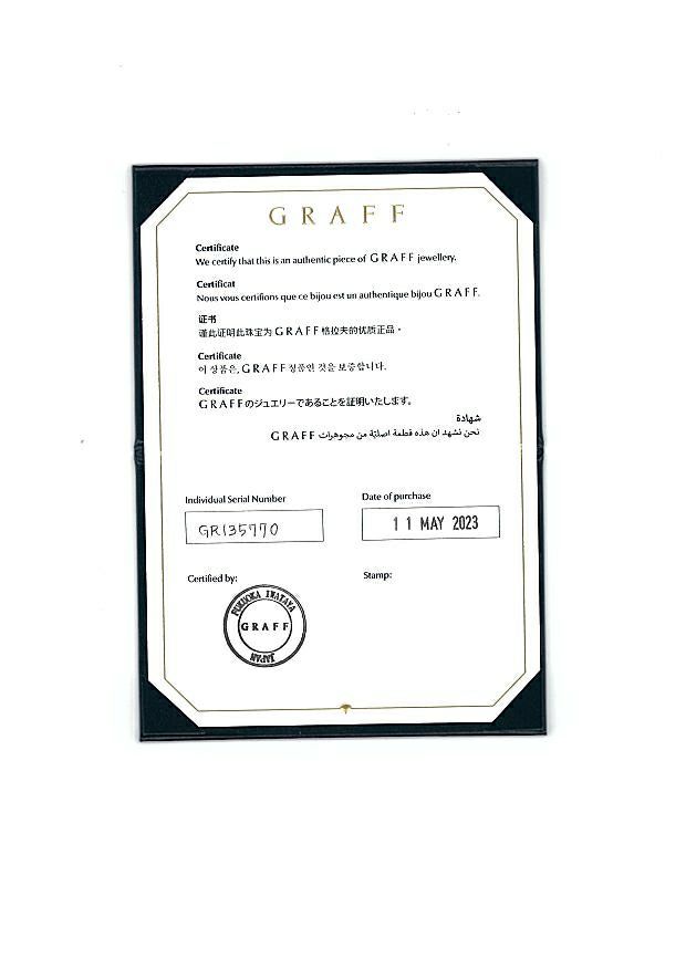 グラフ アイコン ラウンド リング ダイヤ 0.41ct G VS2 3EX 11号 K18WG 保証書/鑑定書
