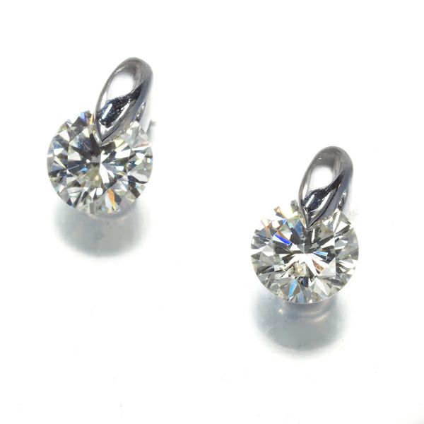 ダイヤ 0.73ct  一粒 ピアス Pt900 