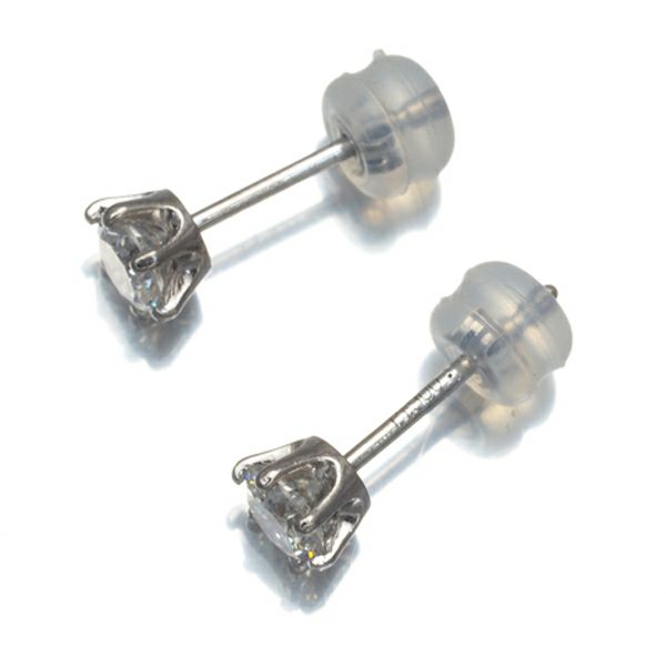 ダイヤ 0.360ct/0.354ct 一粒  ピアス Pt900 