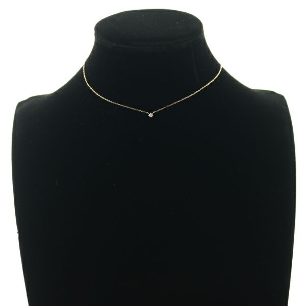 スタージュエリー ネックレス ダイヤ 0.05ct  一粒 K10YG 