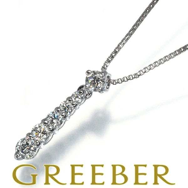 4℃ ネックレス ダイヤ   K18WG 