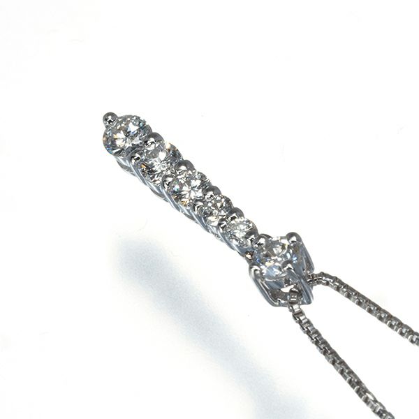 4℃ ネックレス ダイヤ   K18WG 