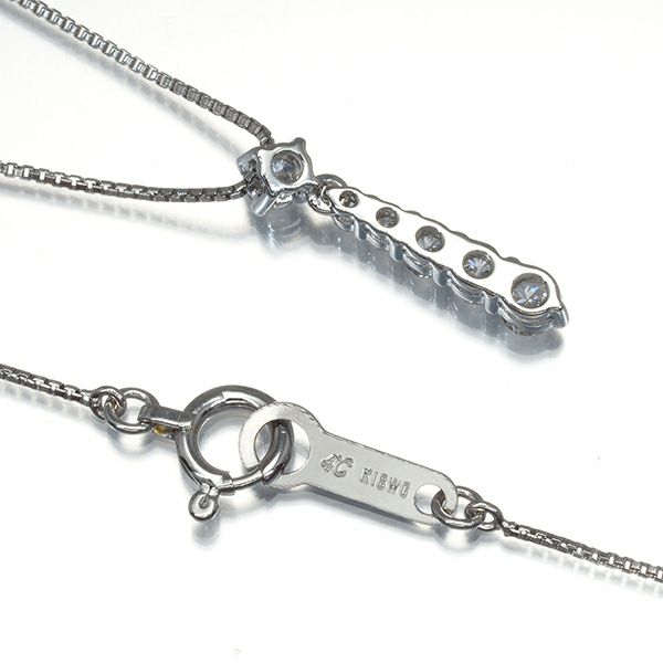 4℃ ネックレス ダイヤ   K18WG 