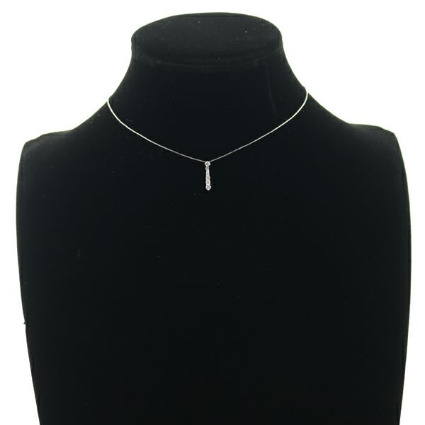 4℃ ネックレス ダイヤ   K18WG 