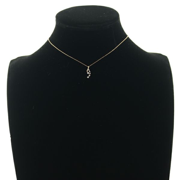 スタージュエリー ネックレス ダイヤ 0.12ct   K18PG 