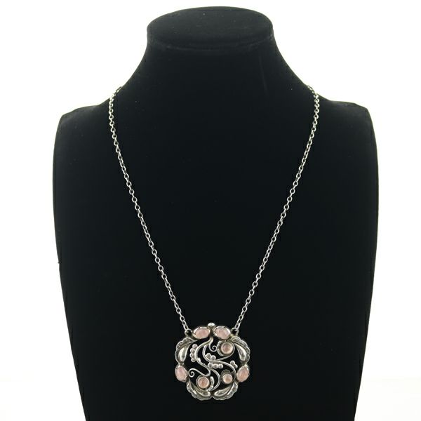 ジョージジェンセン ネックレス ローズクォーツ ロング 259 シルバー925 