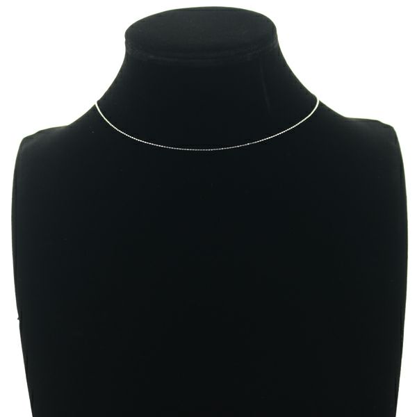 カットボール チェーンネックレス　45cm K18WG 
