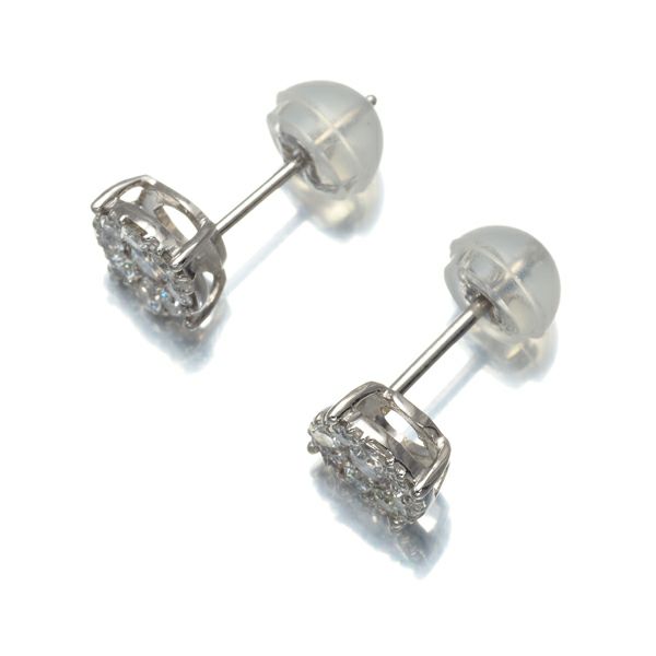 ダイヤ 0.20ct/0.20ct サークル  ピアス Pt900 