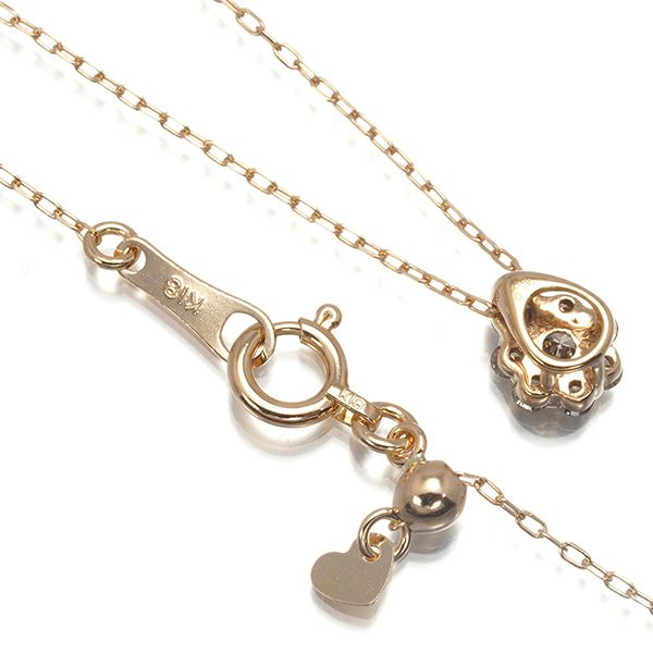 ブラウンダイヤ 0.16ct   ネックレス K18PG 