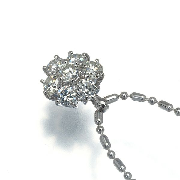 ダイヤ 0.70ct フラワー  ネックレス Pt900/Pt850 