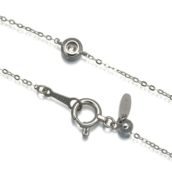 ダイヤ 0.10ct 5P ステーション  ブレスレット Pt950/Pt850 