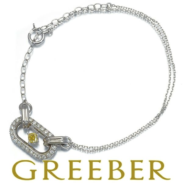 ジェムケリー ブレスレット イエロー＆クリアダイヤ ダイヤモンド 0.216ct/0.45ct   K10WG 