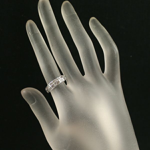 ブラウンダイヤ ダイヤモンド 1.00ct レールセッティング  リング K18WG 