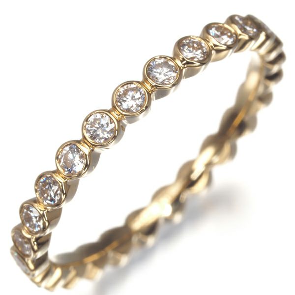 スタージュエリー リング ダイヤ 0.57ct  フルエタニティ 11号 K18YG 