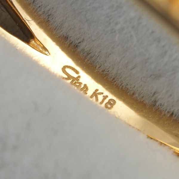 スタージュエリー リング ダイヤ 0.13ct スター ムーン  14号 K18YG 