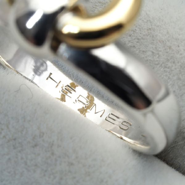 エルメス リング   ハート コンビカラー 53号 シルバー800/K18YG 