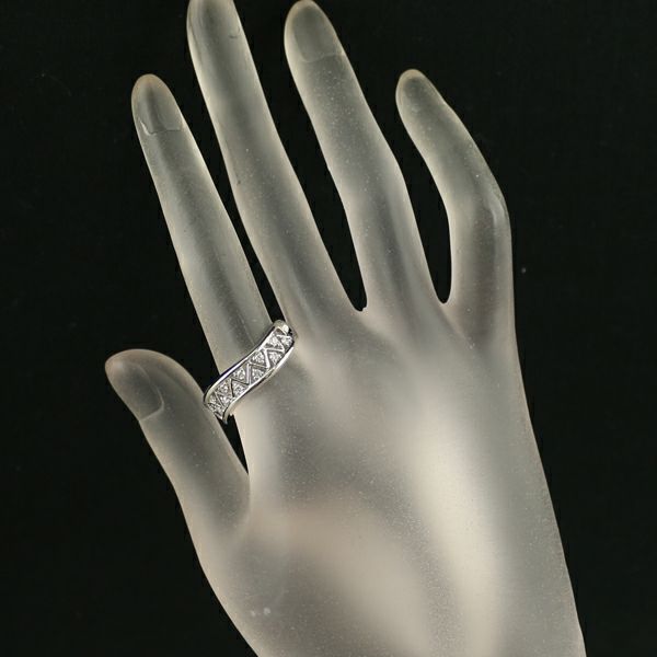 星の砂 リング ダイヤ 0.24ct  ウェーブ Pt900 