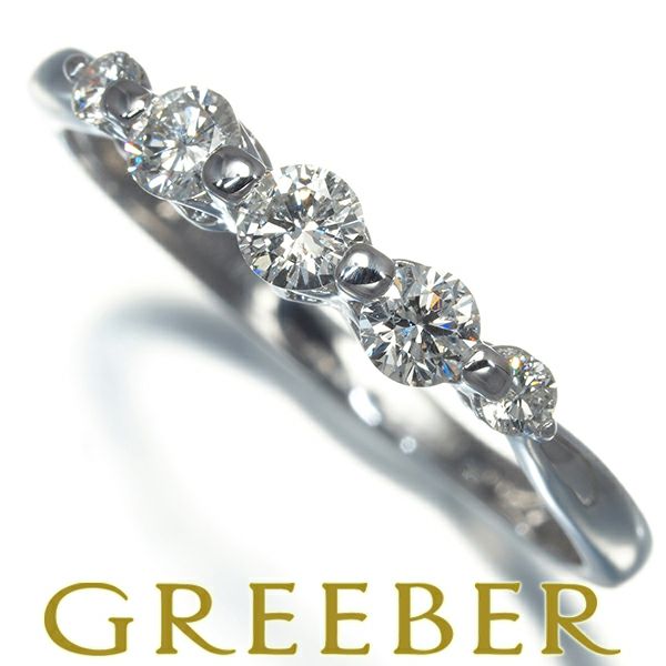 ダイヤ 0.30ct 5P リング K14WG 