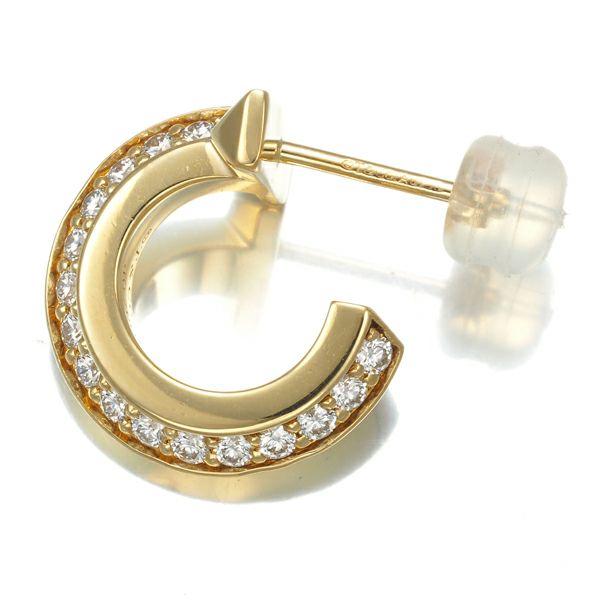 ティファニー ピアス ダイヤ 0.20ct Tワン フープ 片耳 K18YG 