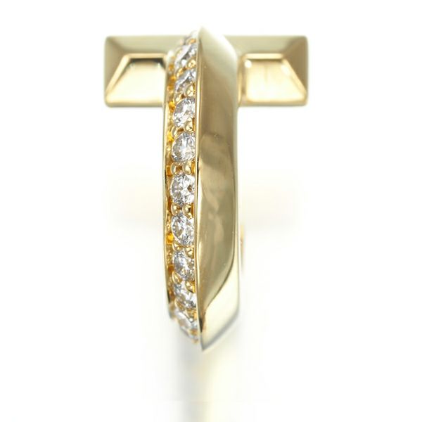 ティファニー ピアス ダイヤ 0.20ct Tワン 片耳 K18YG 