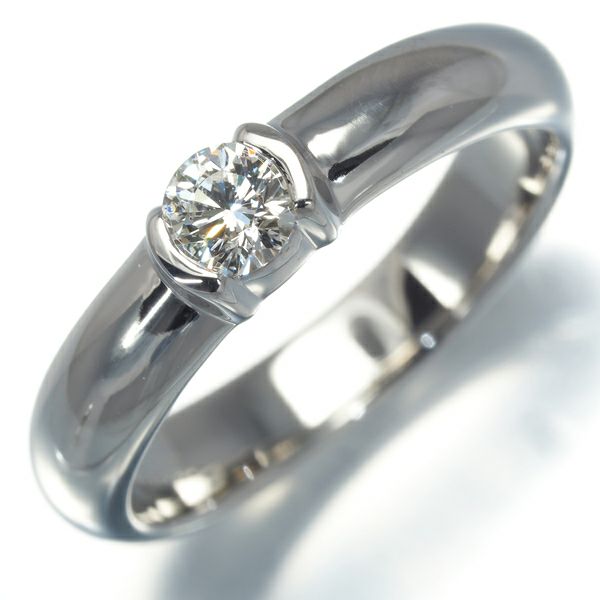 ティファニー リング ダイヤ 0.21ct H VVS1 ドッツ ソリティア 一粒 10号 Pt950 鑑定書