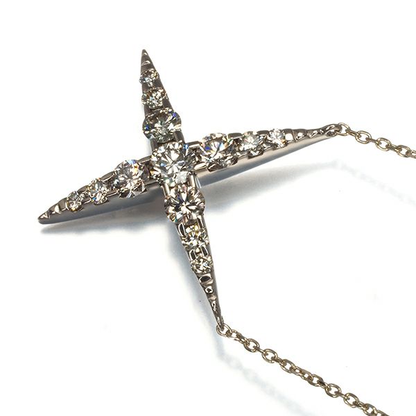 カシケイ ネックレス ダイヤ 1.00ct ネイキッド  K18BG 