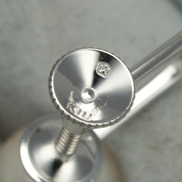 ミキモト イヤリング パール アコヤ真珠 8.2mm  一粒 K18WG 