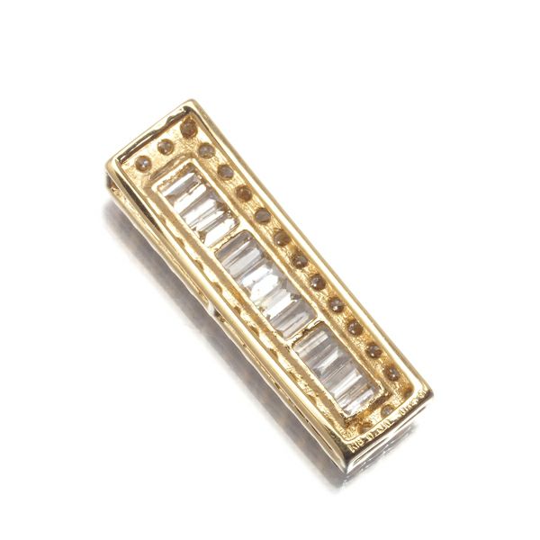 ダイヤ 0.30ct/0.25ct 2種カット  ペンダントトップ K18YG 