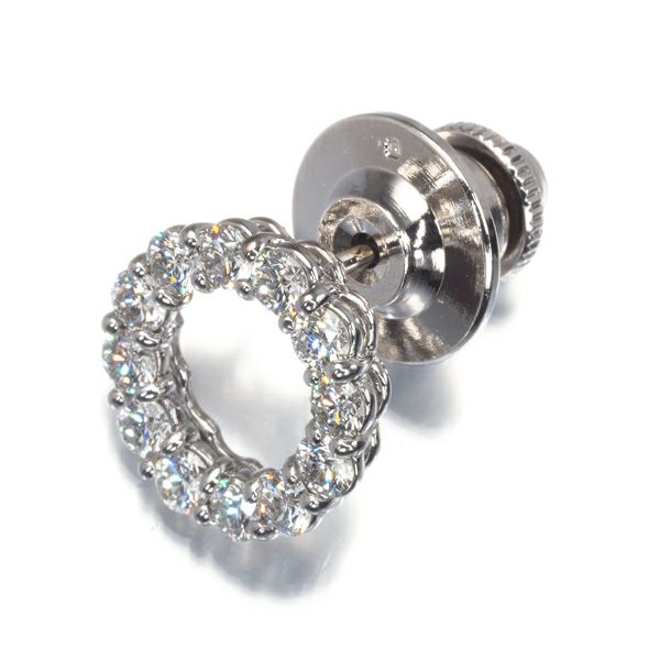 ミキモト ブローチ ダイヤ 0.72ct  サークル ピン K18WG/合金 