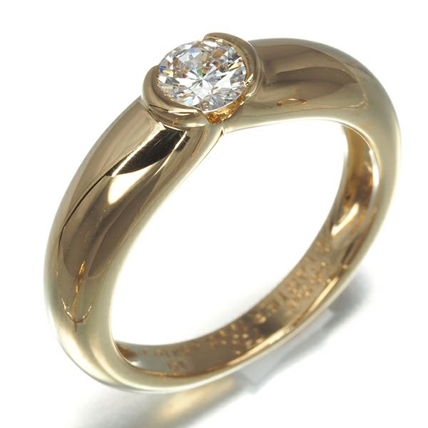 カルティエ リング ダイヤ 0.30ct シェリー 49号 K18YG 