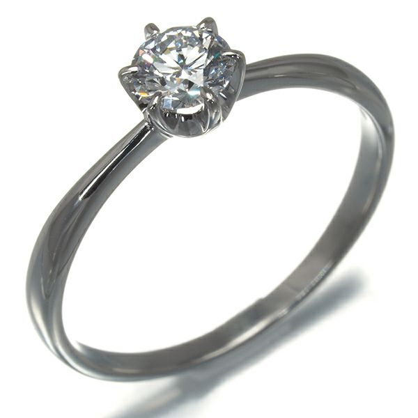タサキ リング ダイヤ 0.34ct ソリティア 一粒 12号 Pt900 