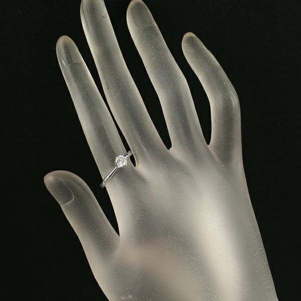 タサキ リング ダイヤ 0.34ct ソリティア 一粒 12号 Pt900 