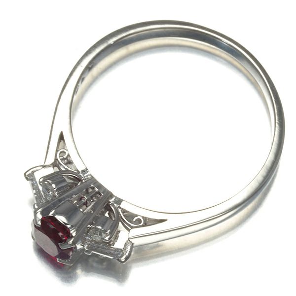 タサキ リング ルビー 0.50ct ダイヤ 0.10ct  12号 Pt900 