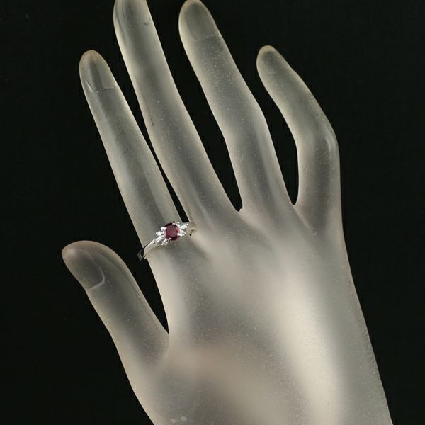 タサキ リング ルビー 0.50ct ダイヤ 0.10ct  12号 Pt900 