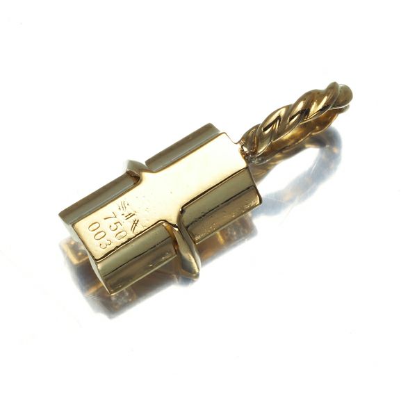 SJX ペンダントトップ ダイヤ 0.03ct   K18YG 