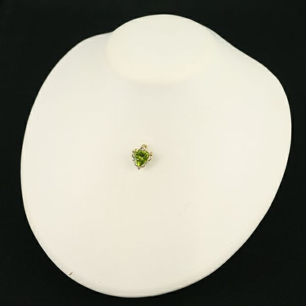 GSTV ペンダントトップ ペリドット 3.20ct ダイヤ 0.06ct   K18YG 