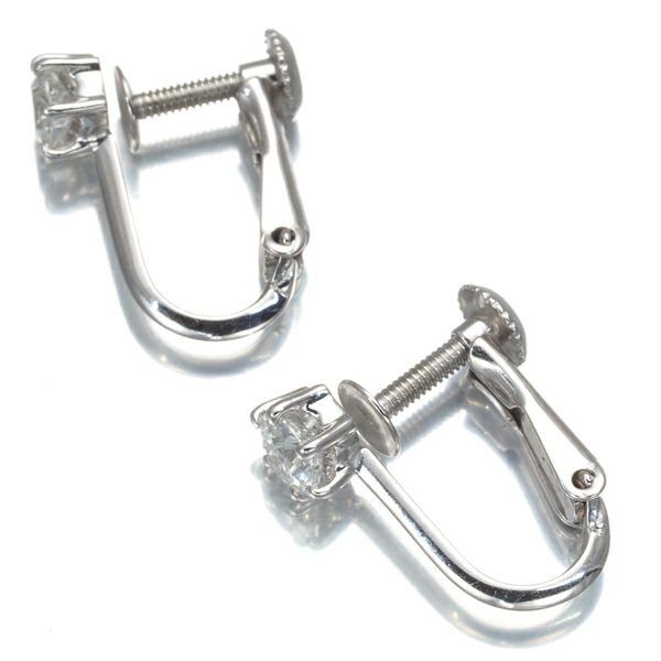 タサキ イヤリング ダイヤ 0.20ct/0.21ct  一粒 Pt900 