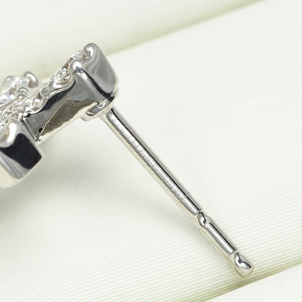 ミキモト ピアス ダイヤ 0.16ct/0.16ct  クロス K18WG 